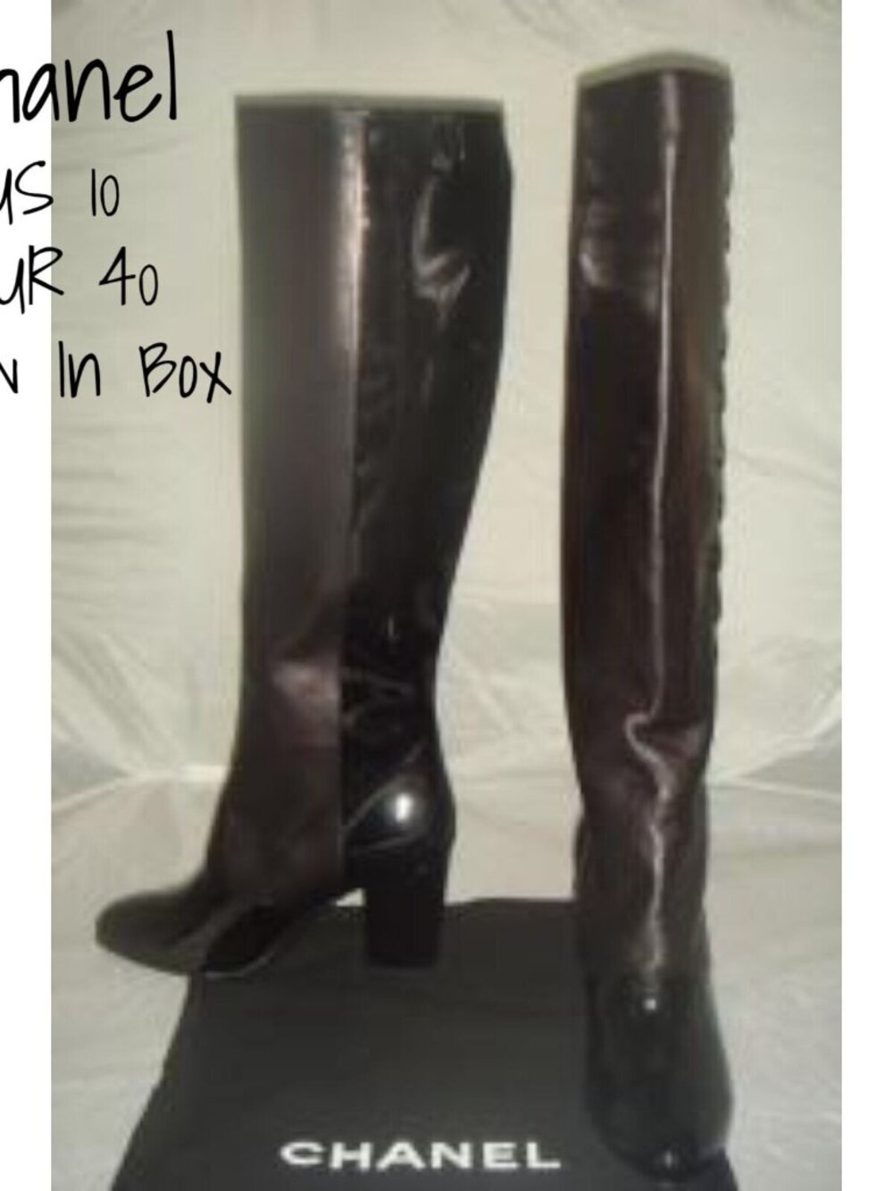 Runway Chanel Buttoned Boots Black/Brown Patent Leather Size 10 US / 40 EUR New